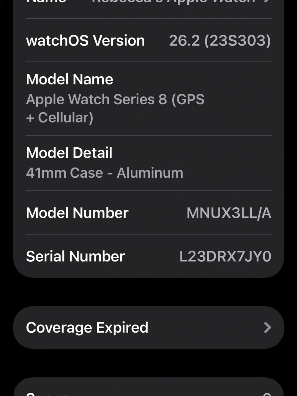 Apple Watch Series 8 Aluminum 41mm in Space Gray